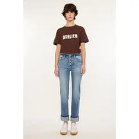 Button Fly High Rise Skinny