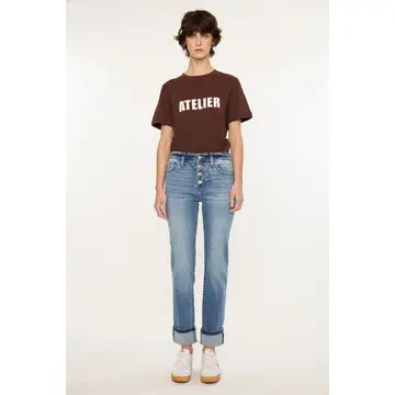Button Fly High Rise Skinny