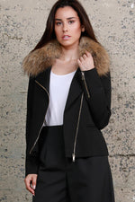 Jacket with Fur Collar