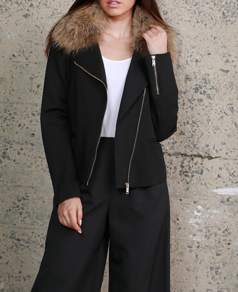 Jacket with Fur Collar