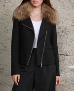 Jacket with Fur Collar