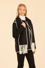 Whip Stitch Jacket with Scarf