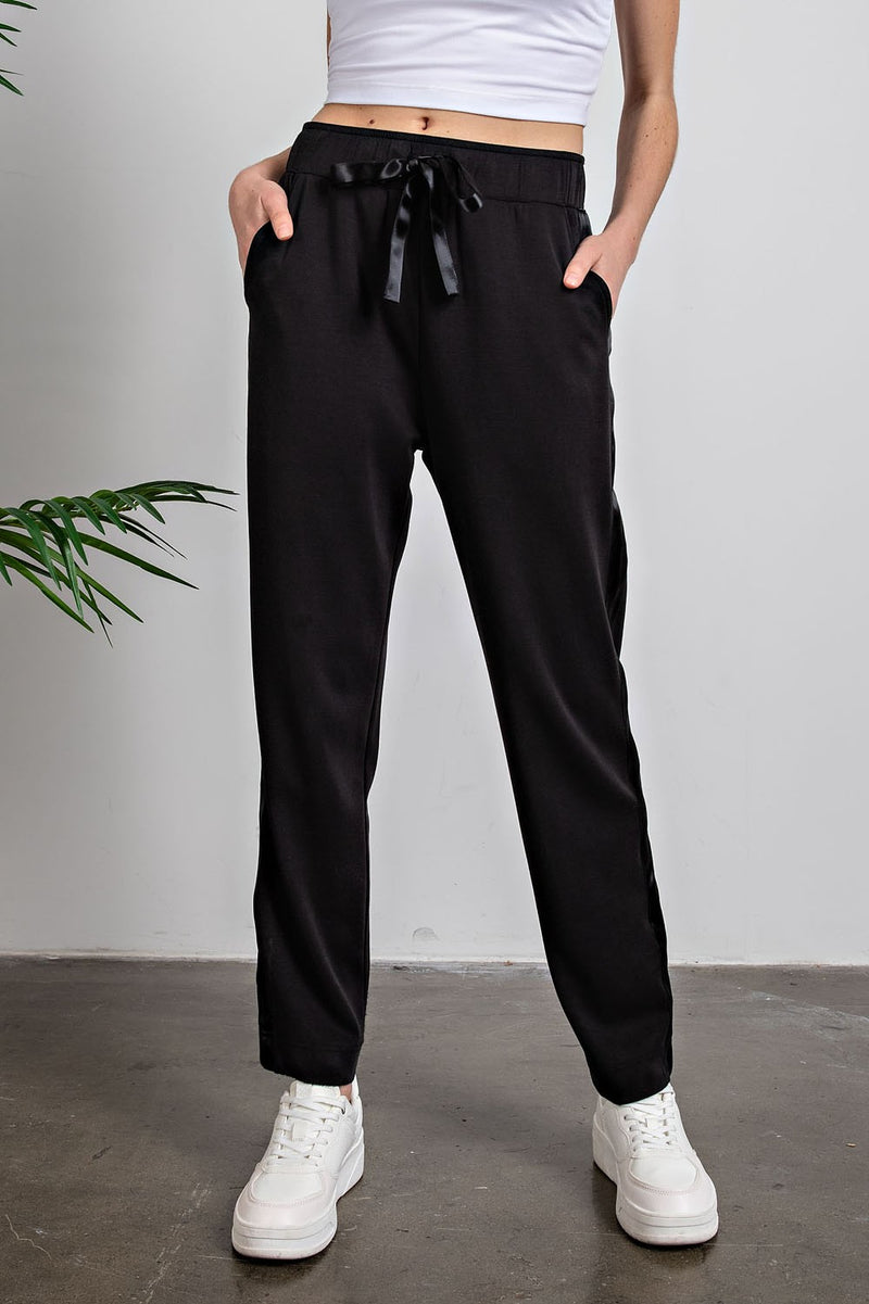 JOGGER WITH SIDE SATIN DETAIL