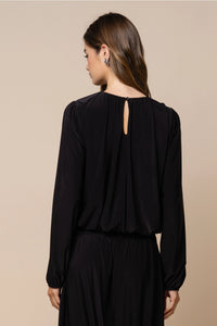 Bubble Hem Long Sleeve Top