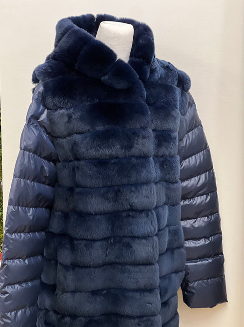 Navy Fur Vest/Coat