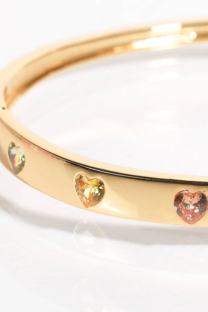 Rainbow Hearts Bangle