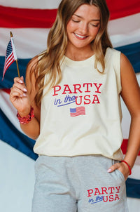 Party in the USA Patriotic Graphic Tank Top