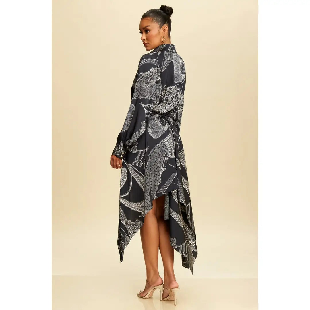 high low shirt dress Breckynn Button Down High Low Shirt Dress
