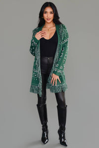 Bandana Fringe Cardigan
