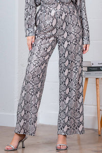 Leopard Sequin High Waisted Pants