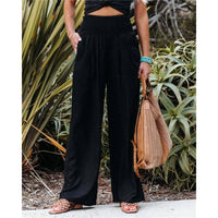 Summer Loose Wide Leg Cotton Linen Pants Women