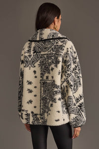 White & Black Paisley Fleece