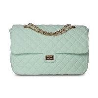 Quilted Chain Strap Flap Shoulder Bag