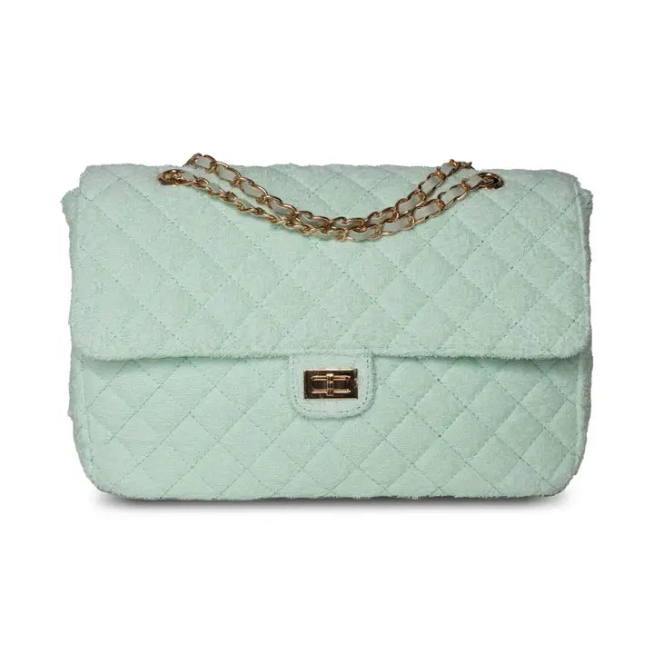 Quilted Chain Strap Flap Shoulder Bag