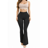 Black High Waisted Flared Leggings