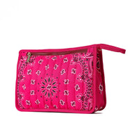 Bandana Quilted Cosmetic Pouch Bag