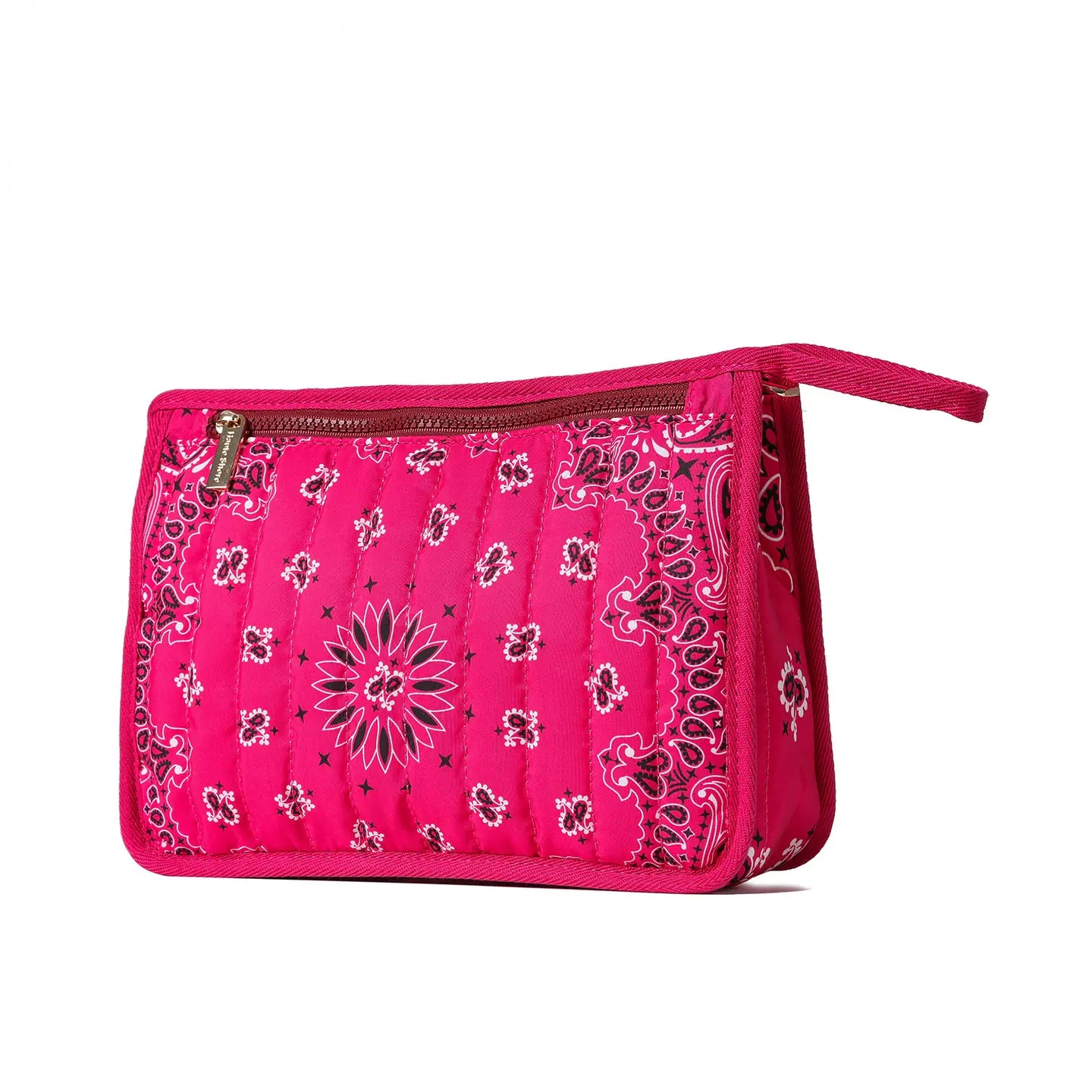 Bandana Quilted Cosmetic Pouch Bag