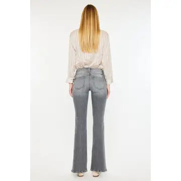 Low Rise Bootcut Jeans with Split