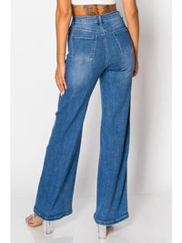 Sequin High-Waisted Flare Jeans