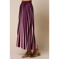 Two Tone Pleated Maxi Skirt