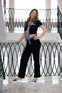 Amanda’s favorite denim 2 piece set black