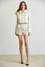 TEDDY TWEED JACKET SHORTS SET