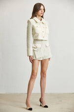 TEDDY TWEED JACKET SHORTS SET