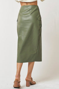 Cargo Overlap Skirt With Buckle Trim Detail