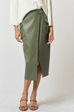 Cargo Overlap Skirt With Buckle Trim Detail