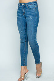 Denim Jeans With Rhinestones