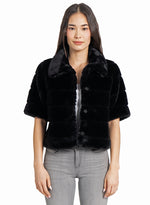 Black fur bolero