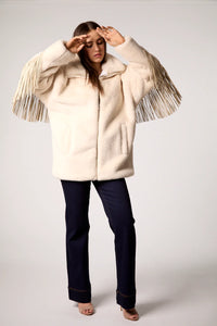 White Moonlight Spell Fringe Jacket