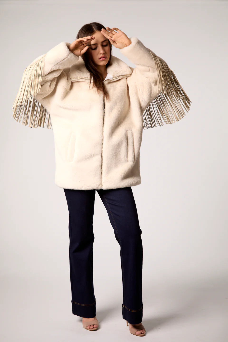White Moonlight Spell Fringe Jacket