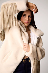 White Moonlight Spell Fringe Jacket