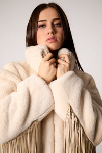 White Moonlight Spell Fringe Jacket