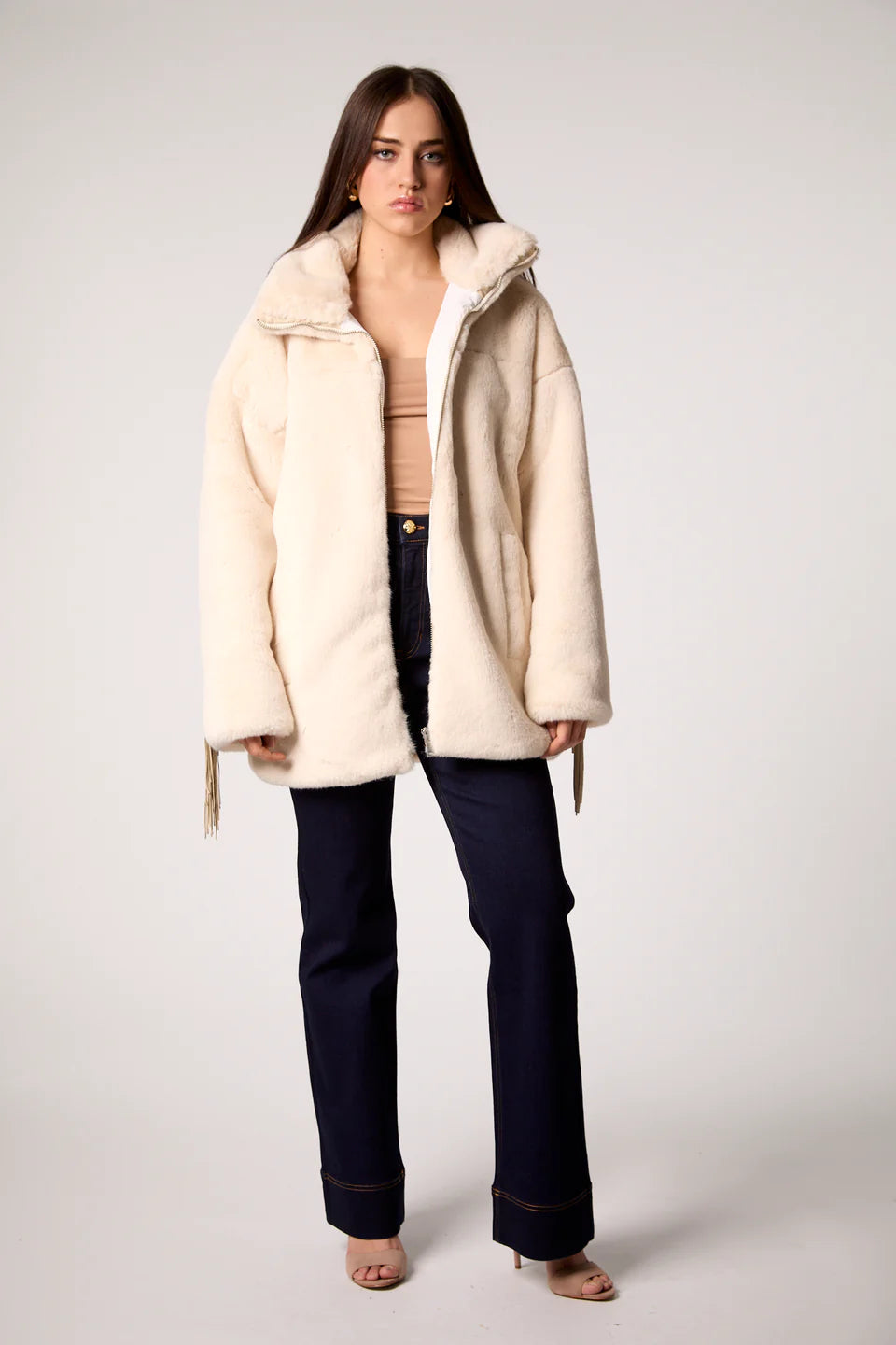 White Moonlight Spell Fringe Jacket