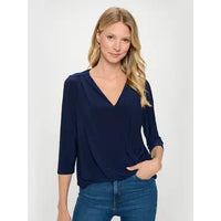 V Neck Drape Sleeve Top