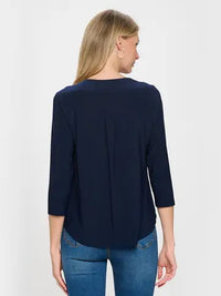 V Neck Drape Sleeve Top