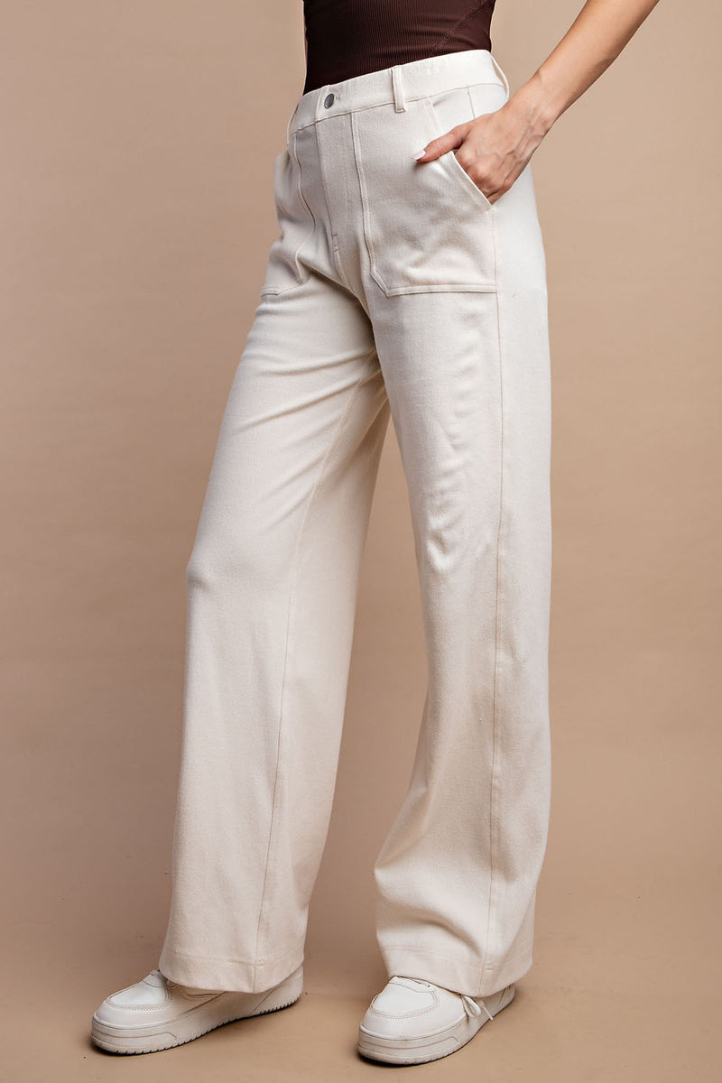 Twill Wide Leg Pants