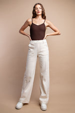 Twill Wide Leg Pants