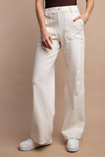 Twill Wide Leg Pants