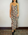 Animal Print Slip Midi Dress