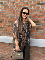 Cheetah Printed Silk Blouse