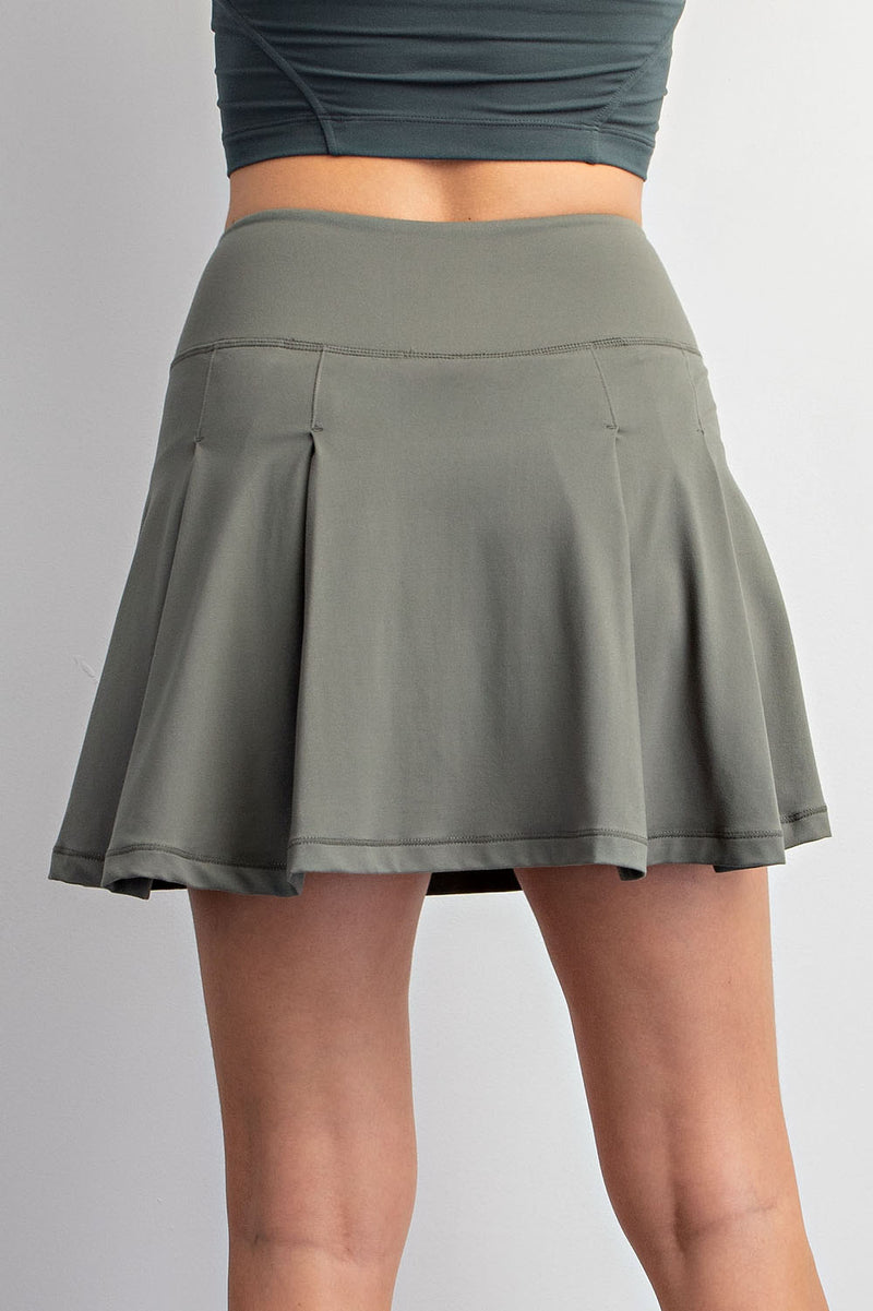 Hight Waist Olive Green Skort