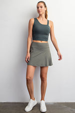 Hight Waist Olive Green Skort