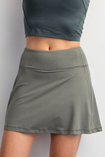 Hight Waist Olive Green Skort