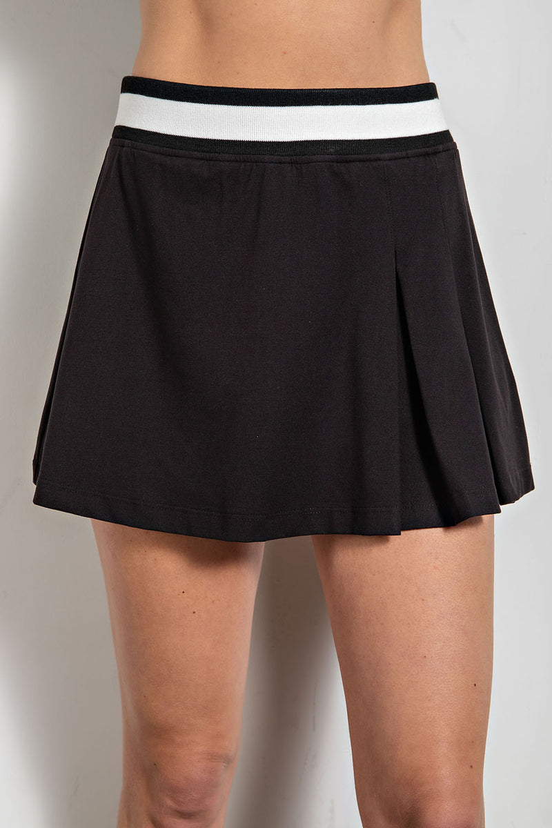 Black Jersey Tennis Skirt