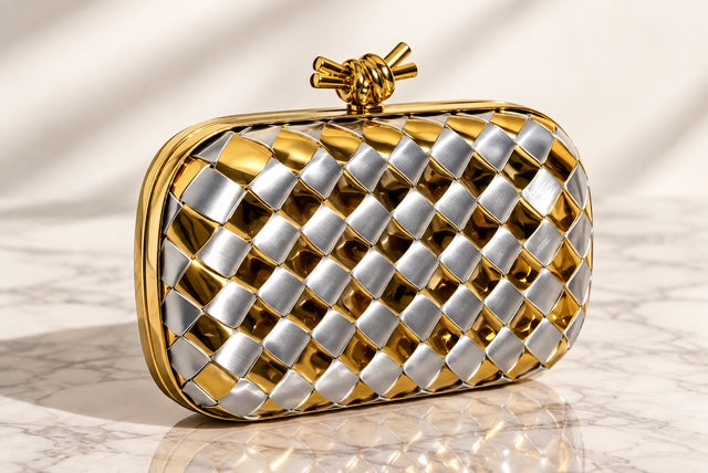 Luxe Checkerboard Evening Clutch
