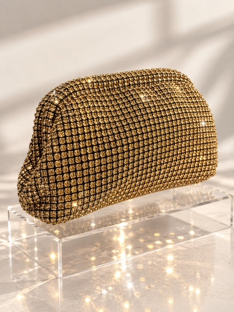 Luxe Rhinestone Frame Clutch