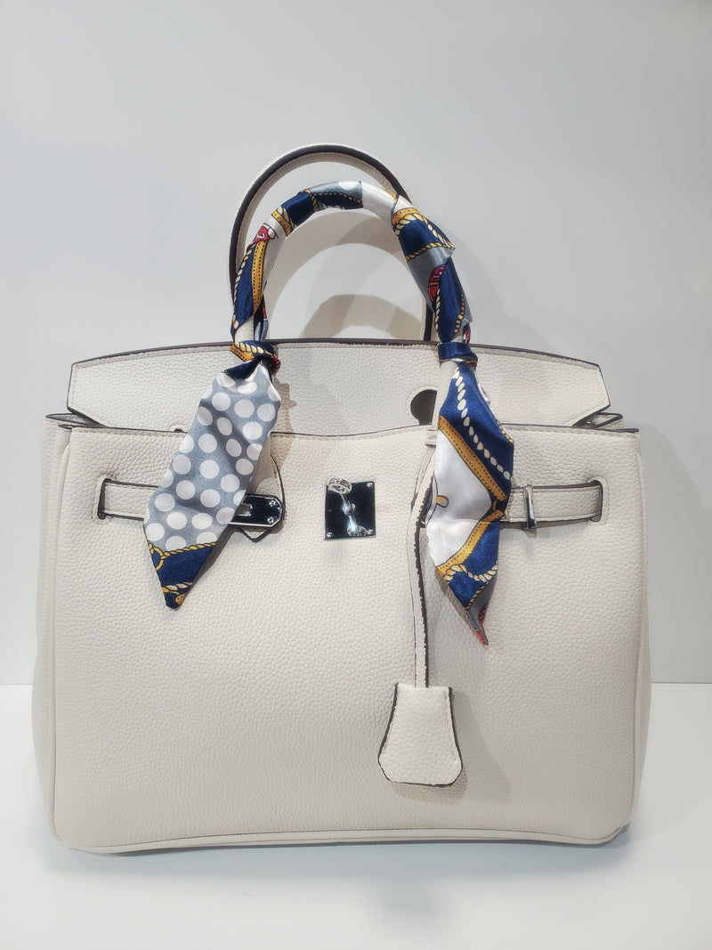 Silk Scarf Handle Handbag
